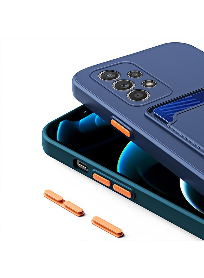 اس-توب جراب لهاتف Samsung Galaxy A33 5G، جراب هاتف TPU ملمس الجلد مع أزرار بلون متباين - Image 4