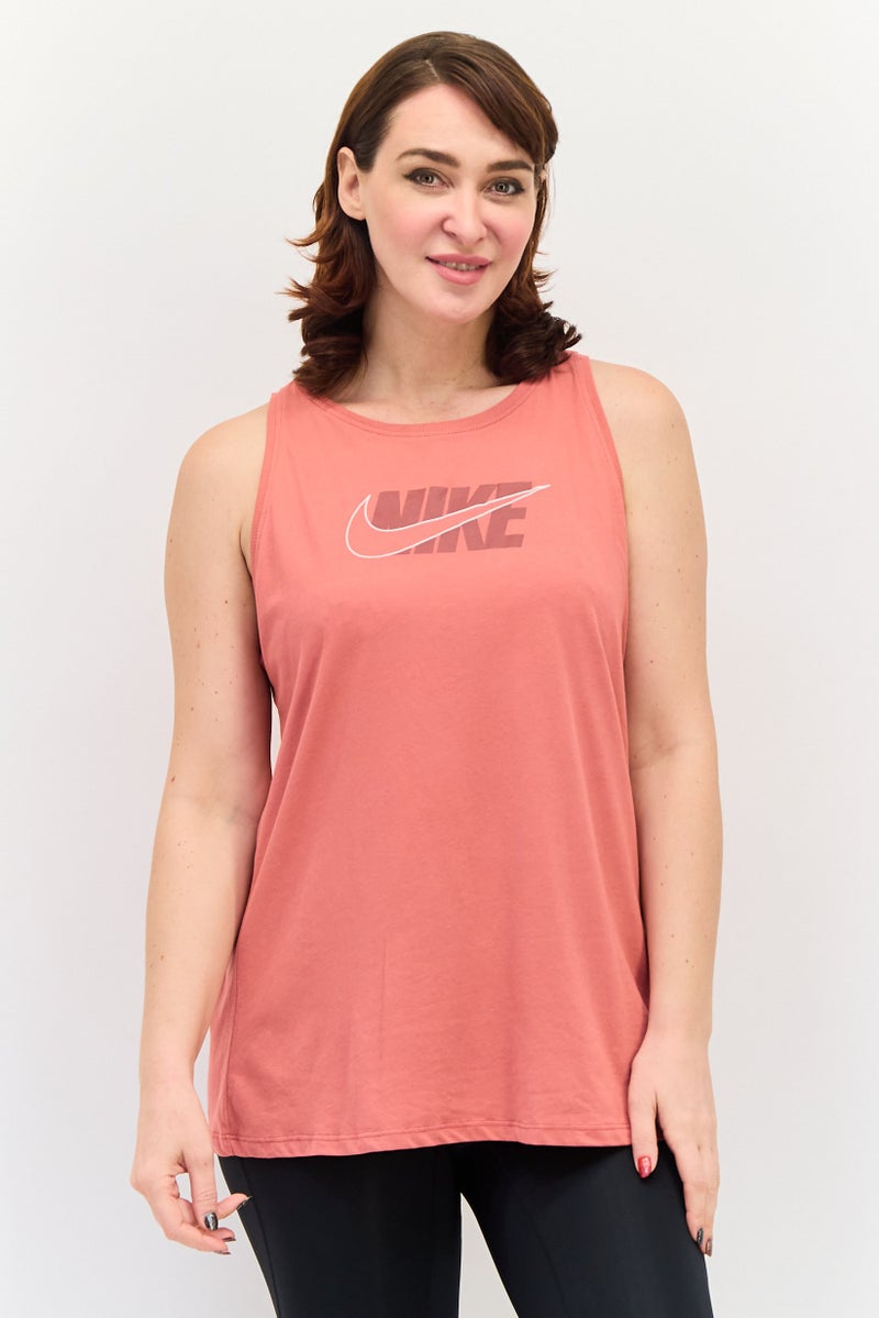 Nike Women Dri Fit Sleeveless Training Tank Top, Pale Red - Image 1