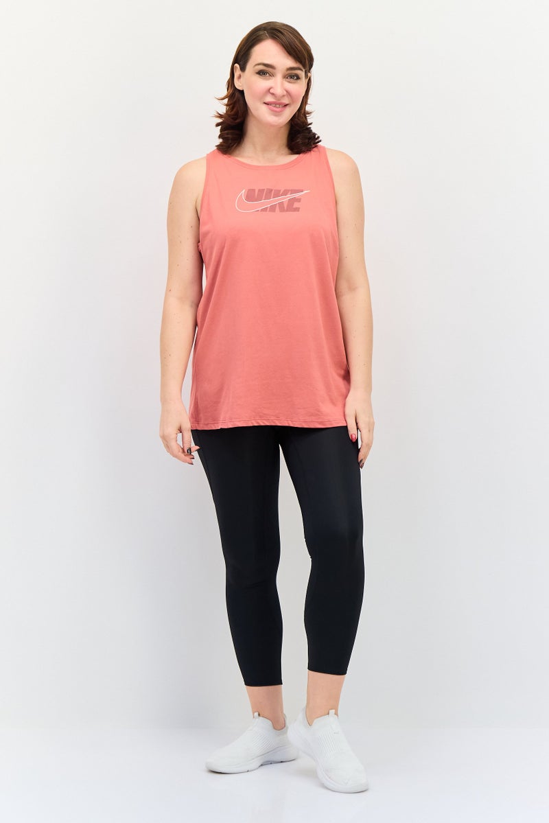 Nike Women Dri Fit Sleeveless Training Tank Top, Pale Red - Image 2