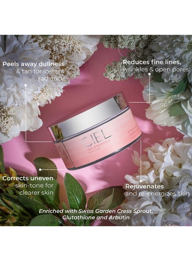 CIEL Skin Brightening Face Mask For Instant Glowing Skin Clear Uneventoned Sun Tan Removal Skin ;100 Gm ; 100% Vegan - Image 4