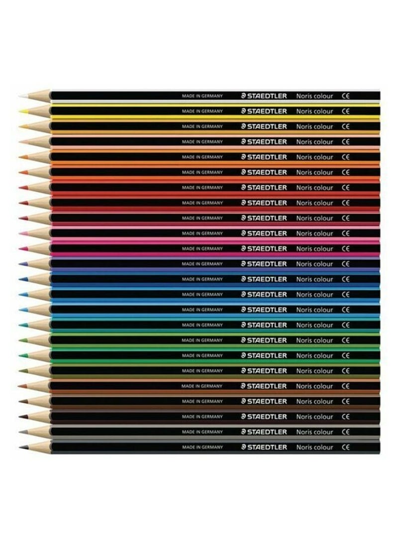 STAEDTLER 24 قطعة من أقلام التلوين نوريس في علبة أسطوانية معدنية متعددة الألوان - Image 2