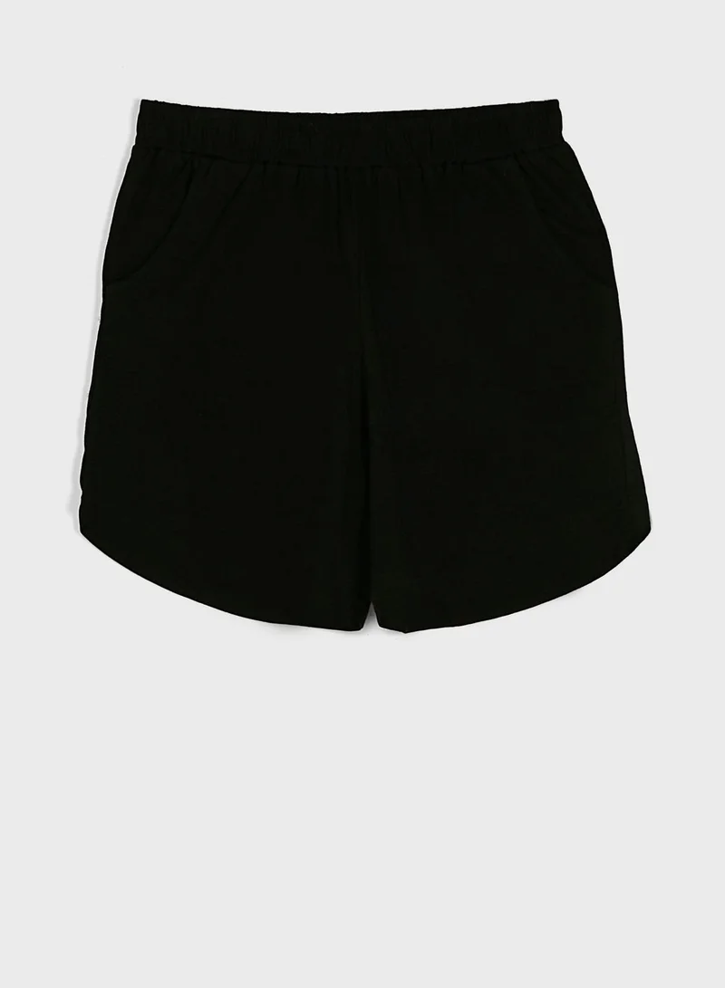 Clovia Owl Print Top & Shorts - Cotton Rich