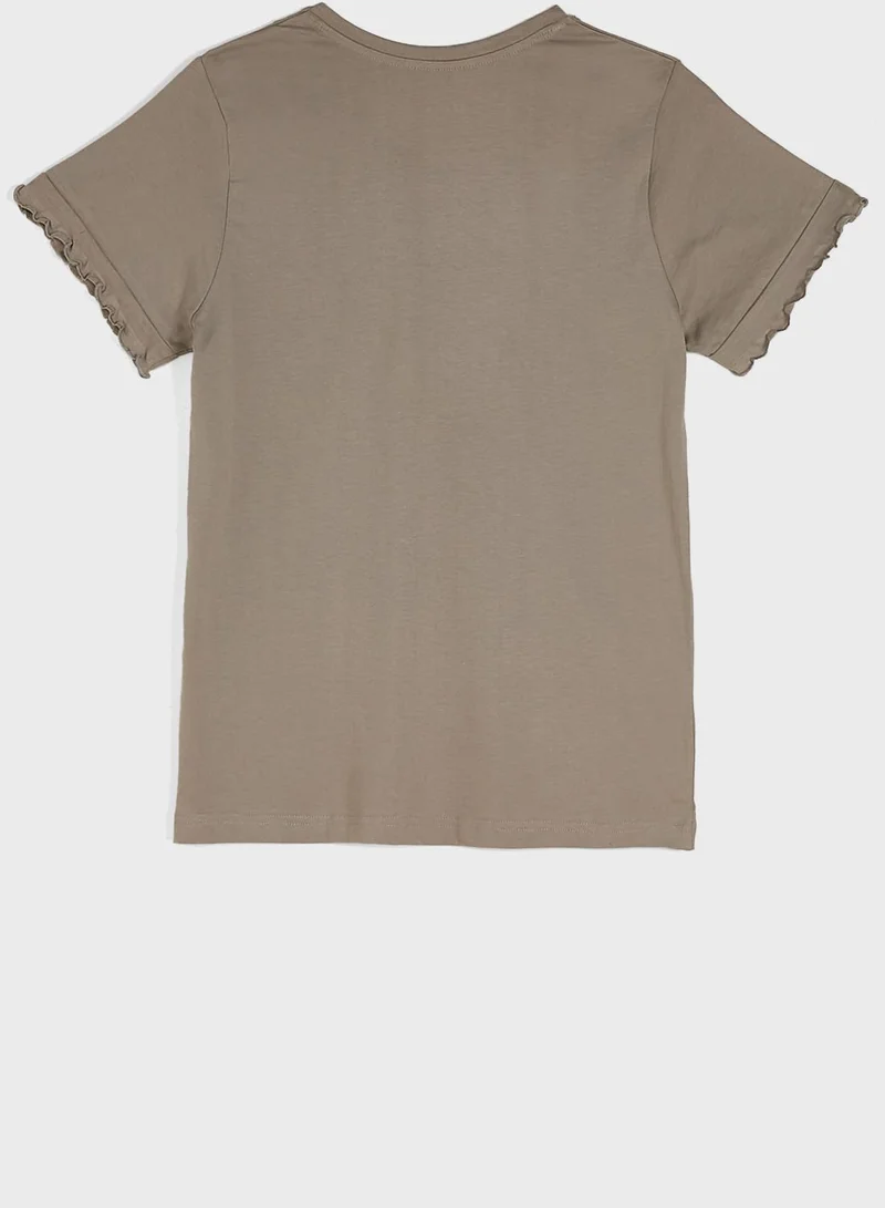 Clovia Owl Print Top & Shorts - Cotton Rich