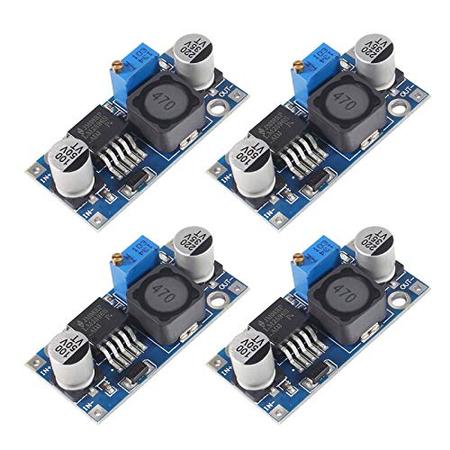ATNSINC 4Pack LM2596 DC-DC Buck Converter, Adjustable Step Down Voltage Regulator 3-40V to 1.5-35V High Efficiency Power Supply Volt Reducer Transformer Module - Image 1