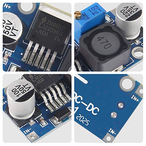 ATNSINC 4Pack LM2596 DC-DC Buck Converter, Adjustable Step Down Voltage Regulator 3-40V to 1.5-35V High Efficiency Power Supply Volt Reducer Transformer Module - Image 3
