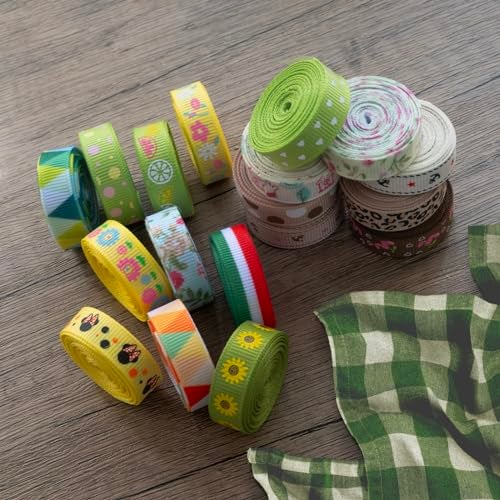 Summer-Ray.com Summer-Ray 180 Yards Printed Grosgrain Ribbon – 3/8" (10mm) Wide – 90 Unique Designs, 2 Yards Each – Polyester, Colorfast & Machine Washable – Perfect for Crafts, Sewing & Hair Accessories - Image 5