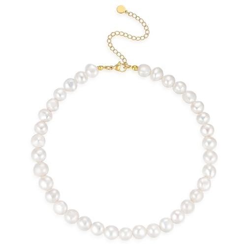 NUZON 1011MM Baroque Pearl Necklace for Women Chunky Freshwater Pearl Choker Statement White Irregular Beaded Necklaces Birthday Party Jewelry 153 - Image 1