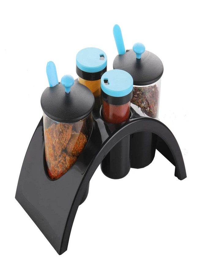 Everusely Plastic 2 Spice SKFnd 2 Pickle Container Set For Dining Table With Spoon - Image 2