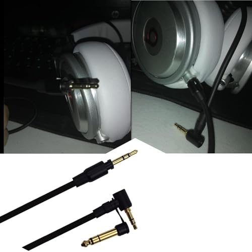 Sqrmekoko Replacement Extension Aux Auxiliary Audio Cord Cable Wire for Beats by Dr Dre Pro/Detox Edition Headphones(Black) - Image 3