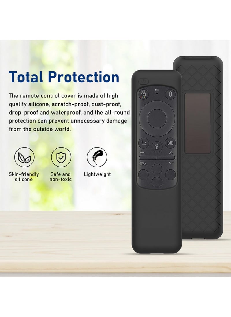 Beauenty Cover for BN59-01432J BN59-01432A BN59-01432 2023 Samsung Smart TV Solar Panel Remote Silicone Sleeve (Black)  - Image 2