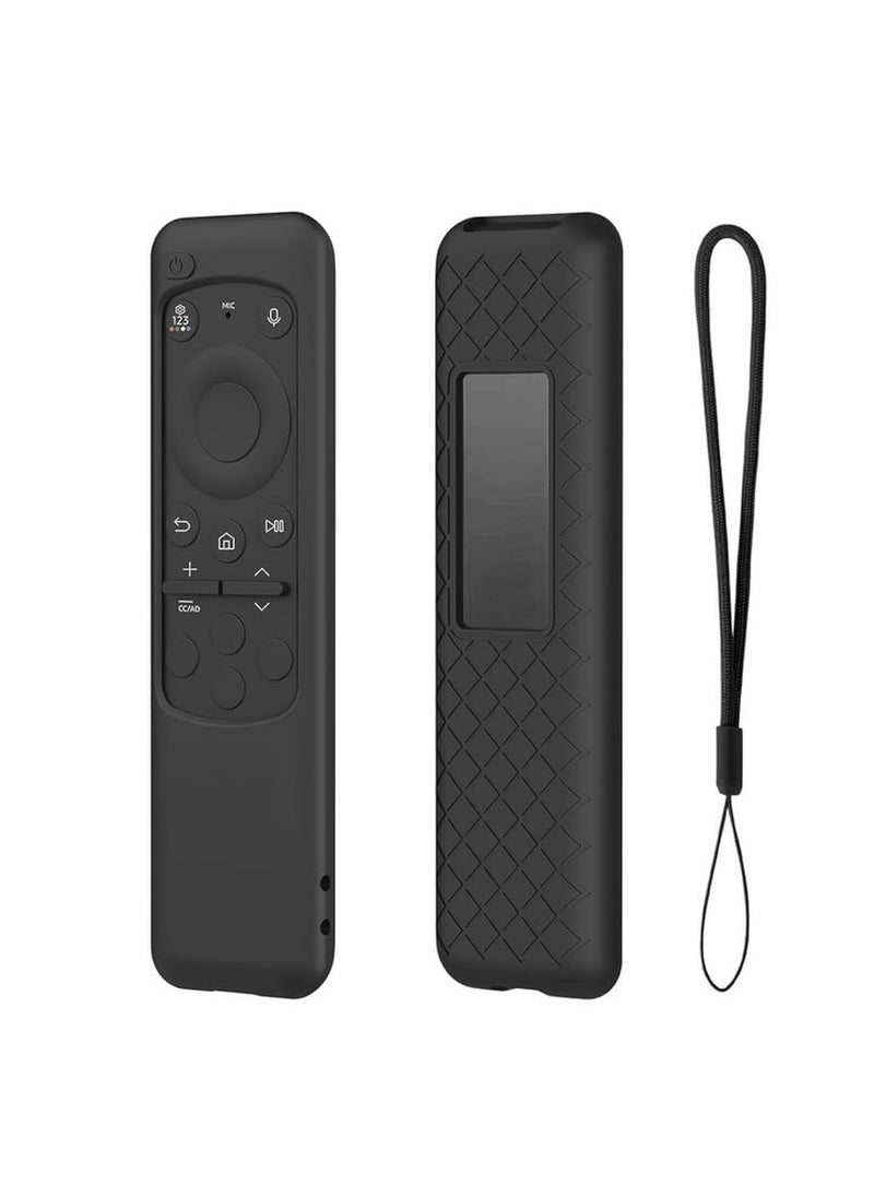 Beauenty Cover for BN59-01432J BN59-01432A BN59-01432 2023 Samsung Smart TV Solar Panel Remote Silicone Sleeve (Black)  - Image 1