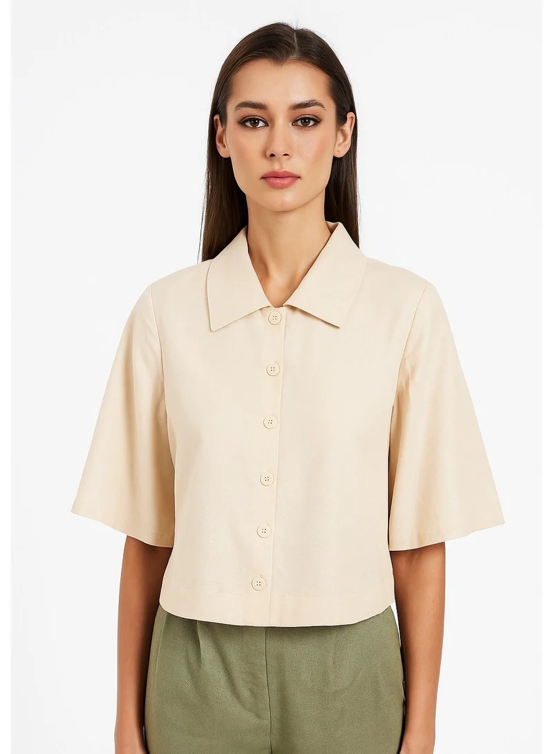 أشيتا فرنانديز قميص بأزرار بقصة مريحة