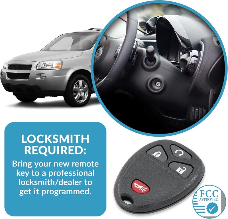 Keyless2Go Replacement Key Fob for Select GM Vehicles (2 Pack) - Image 5