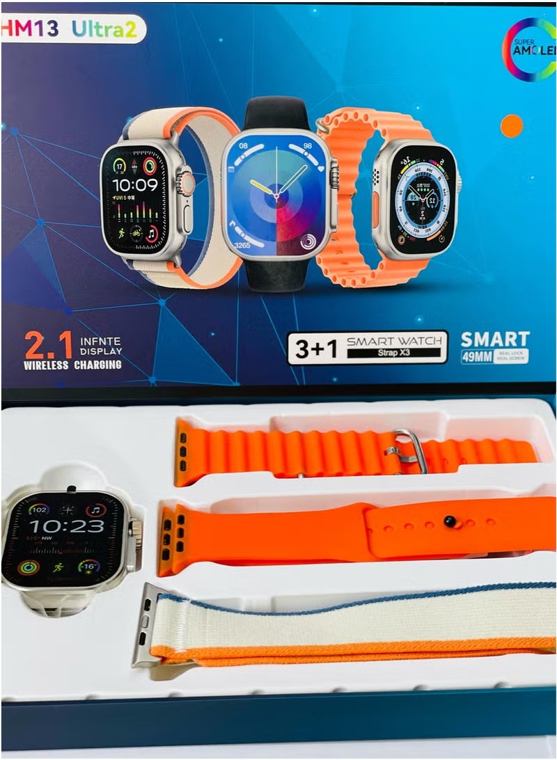 vesus 3 + 1 Smart Watch Ultra Touch Color Screen Bluetooth Calling Health and Sports Smartwatch Multicolor  - Image 2