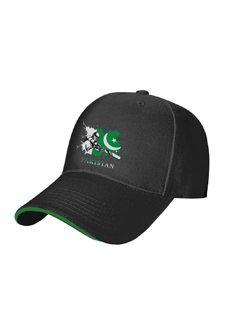 Pakistan Cricket Sports Fans Baseball Caps for Both Men and Women With Metal Adjustable Buckle Closure - Perfect for Outdoor Activities, Matches, and Everyday Wear - Image 2