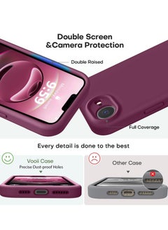 Houmt iPhone 16e Case Cover Liquid Silicone Camera Protection Soft Anti-Scratch Case With Microfiber Lining Shockproof Phone Case for iPhone 16e 6.1 inch  - Image 4