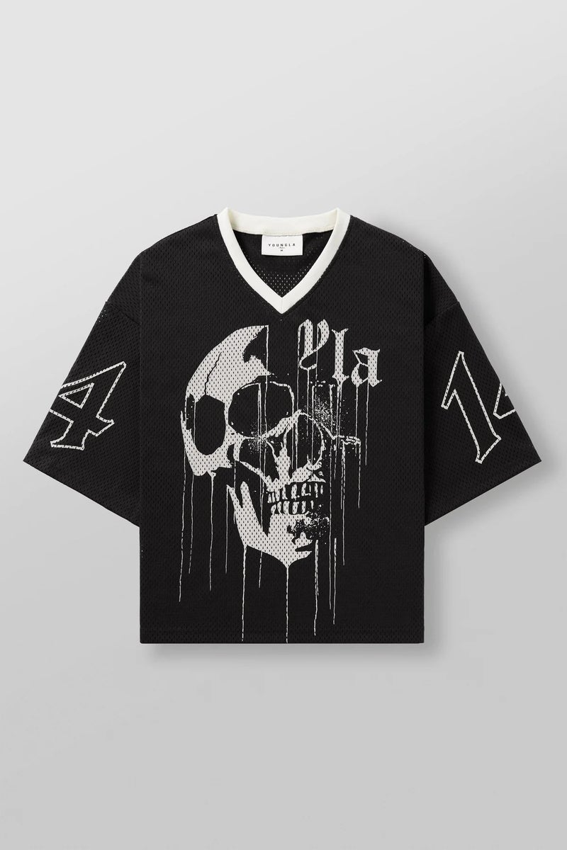 Youngla American Style Trendy Brand Oversized T-Shirt Men'S Sports Fitness Quick-Drying Breathable Large Mesh Printed Short-Sleeved Top