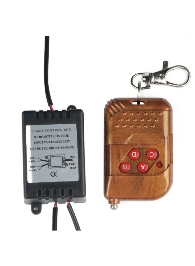 Aramox Car Flash Controller with Wireless Remote – 16 Modes LED Decorative Flash Device (One-to-Two) - Image 1