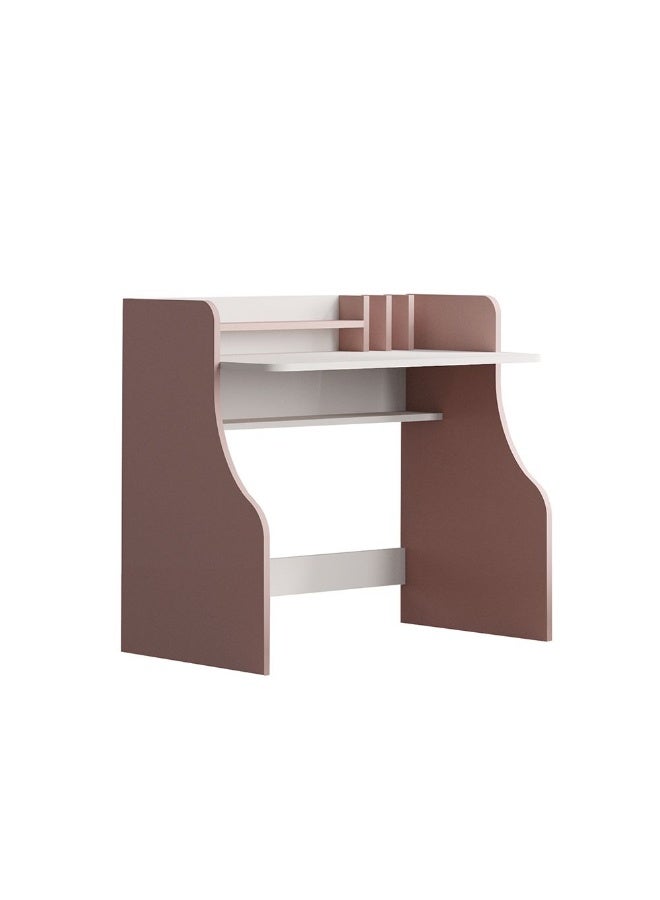 DANUBE HOME مكتب دراسة بلوسوم | طاولة كمبيوتر | مكتب فنون وحرف | طاولة حديثة للكمبيوتر المحمول | طاولة دراسة خشبية للمنزل L 100 x W 50 x H 90 سم - وردي فاتح + بيج فاتح - Image 2