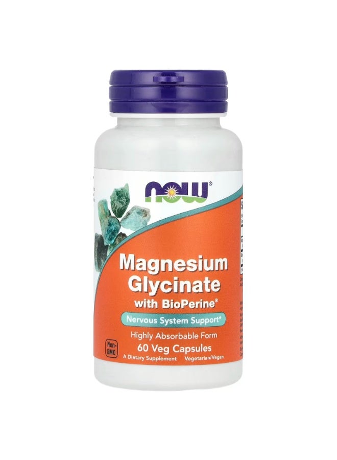 Magnesium Glycinate With BioPerine® 60 Veg Capsules