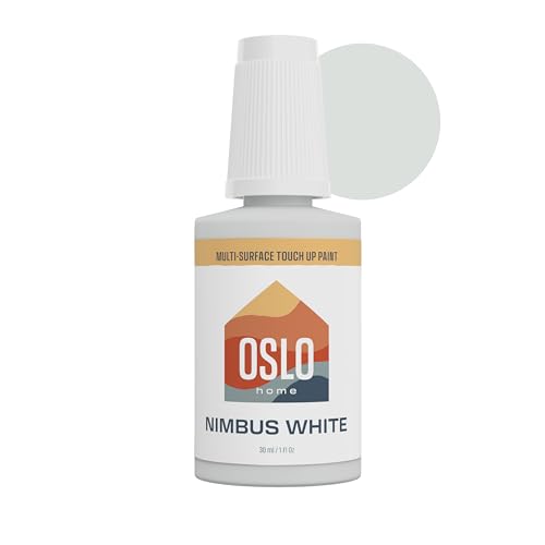 Oslo Home Porcelain + Appliance Touch Up Paint, Nimbus White, 1oz, High-Gloss, w/Brush in Bottle, for Appliances - Image 1