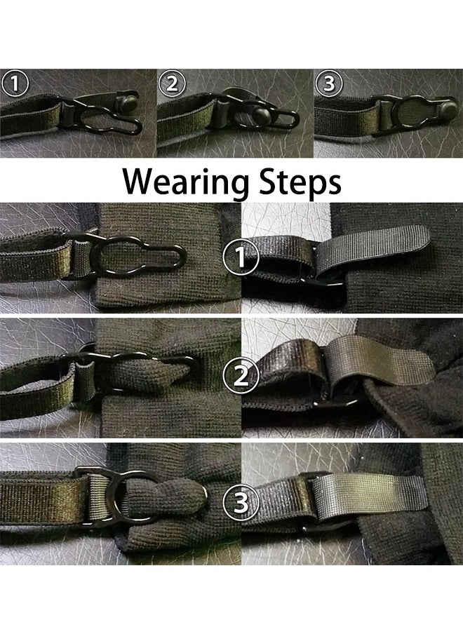 Generic - 1 Pair Adjustable Elastic Leg Garter Belt with Anti Slip Clips Thigh Garter for Thigh High Socks Suspender Fixed Clip Garter Belt for Women Men Black - Image 1