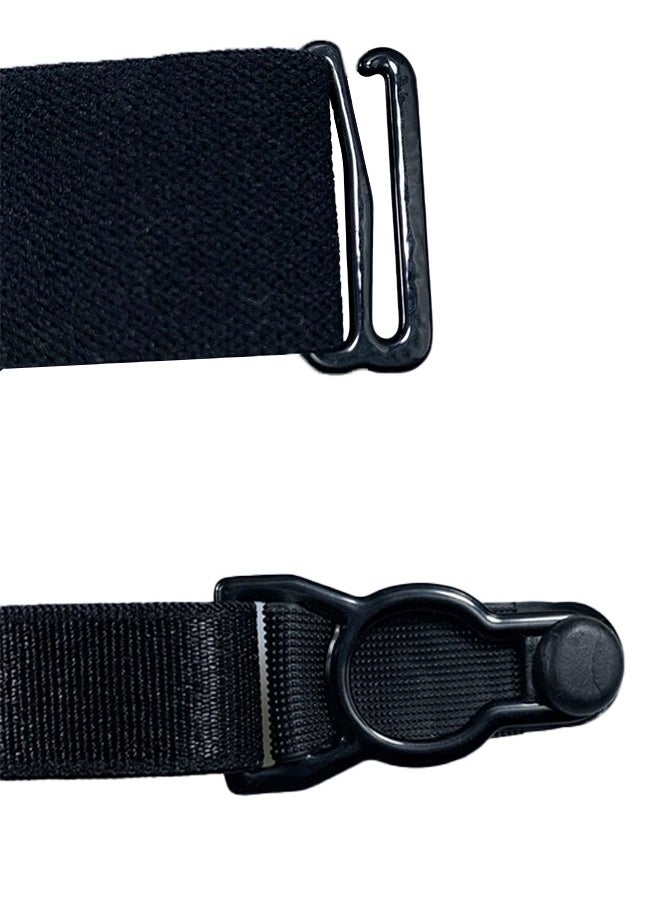 Generic - 1 Pair Adjustable Elastic Leg Garter Belt with Anti Slip Clips Thigh Garter for Thigh High Socks Suspender Fixed Clip Garter Belt for Women Men Black - Image 1