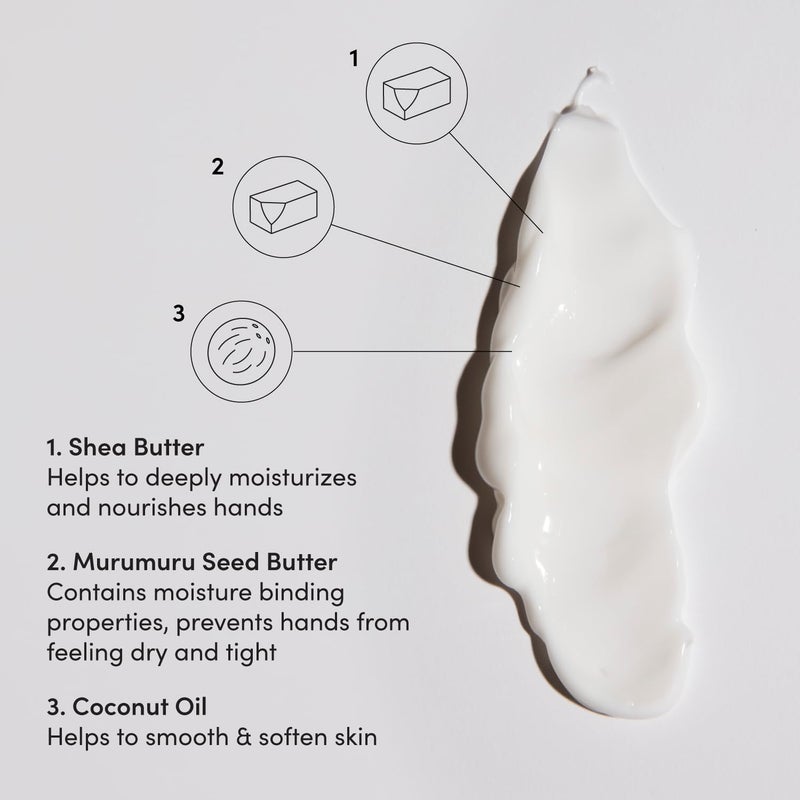 OUAI Hand Cream - Thick, Creamy Balm with Coconut Oil, Murumuru Butter and Shea Butter - Hydrating Moisturizer for Soft Hands - Use Daily to Deeply Nourish Skin (3 Oz) - Image 3