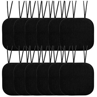 Sweet Home Collection Chair Cushion Memory Foam Pads with Ties Honeycomb Pattern Slip Non Skid Rubber Back Rounded Square 16 x 16 Seat Cover 12 Pack Black 12 Pack - pzsku/Z7B0E74F47B2A6266BBB6Z/45/1750416724/3e4b4d80-ae38-4039-a30f-846ba04c0b0a