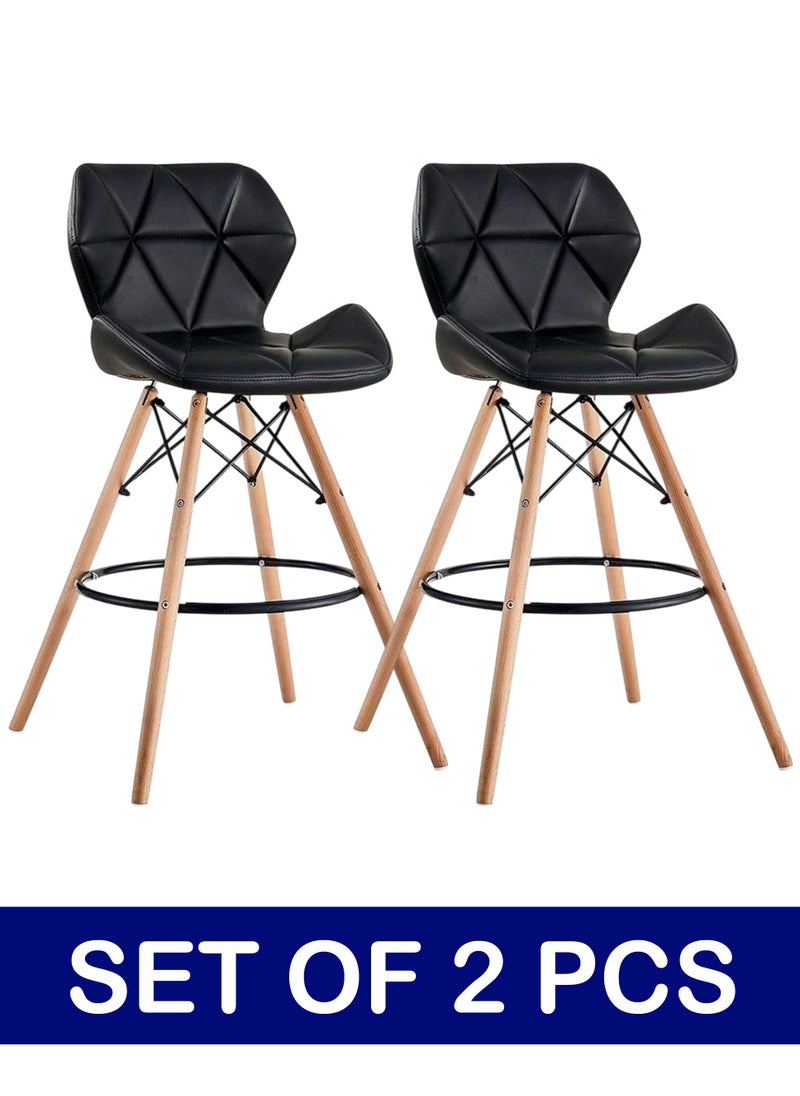 Set Of 2 Pieces Bar Stools Modern Counter Height Barstools 98 CM
