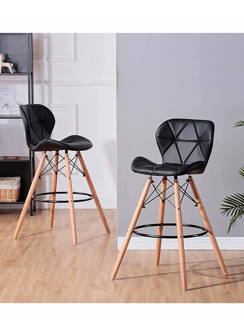 Set Of 2 Pieces Bar Stools Modern Counter Height Barstools 98 CM