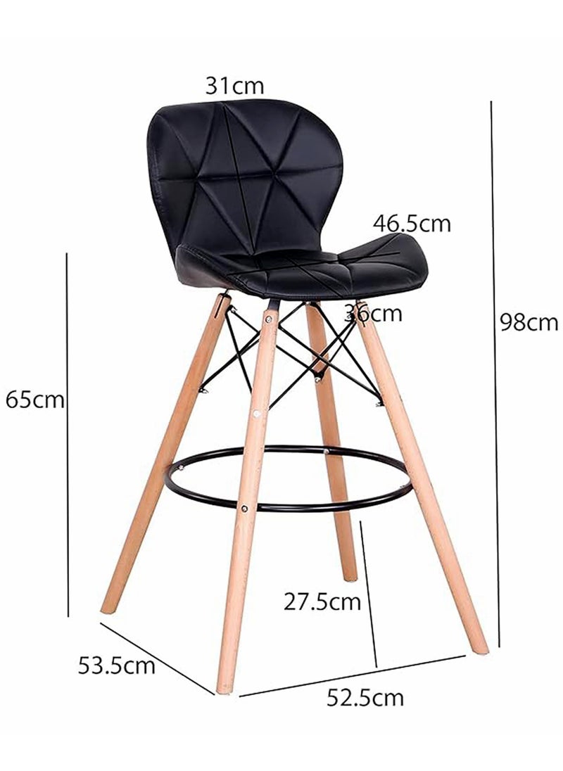 Set Of 2 Pieces Bar Stools Modern Counter Height Barstools 98 CM