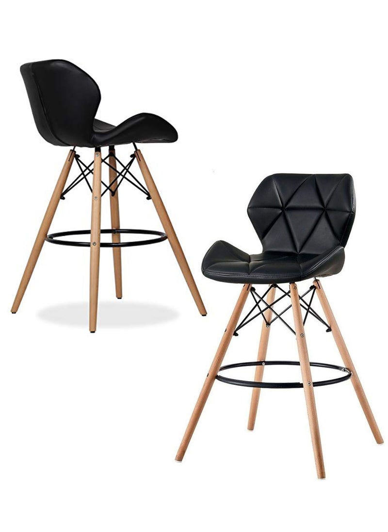 Set Of 2 Pieces Bar Stools Modern Counter Height Barstools 98 CM