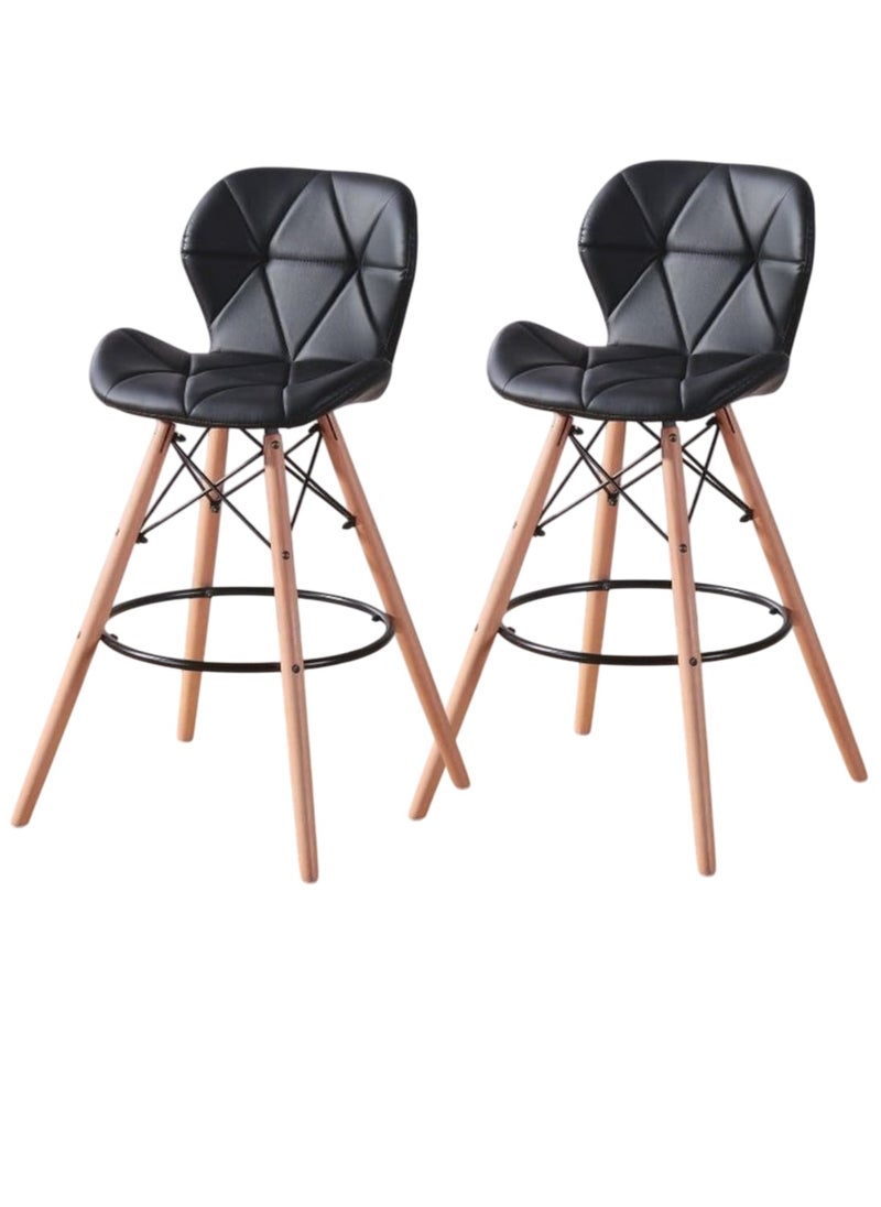 Set Of 2 Pieces Bar Stools Modern Counter Height Barstools 98 CM