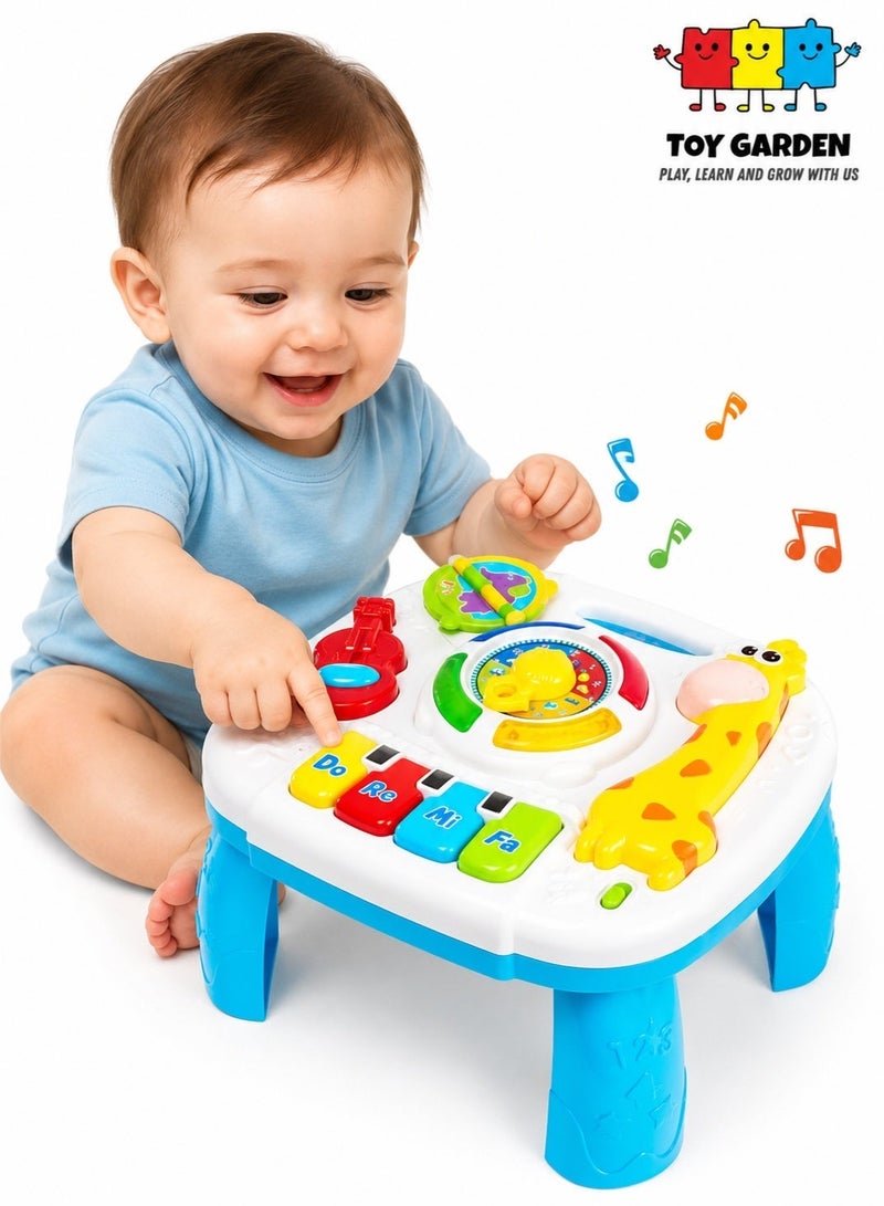 TOY GARDEN Baby Toys Musical Learning Table, Activity Table for Babies 18+ Months, Learning Center Gifts for Toddler Boys Girls - Image 2