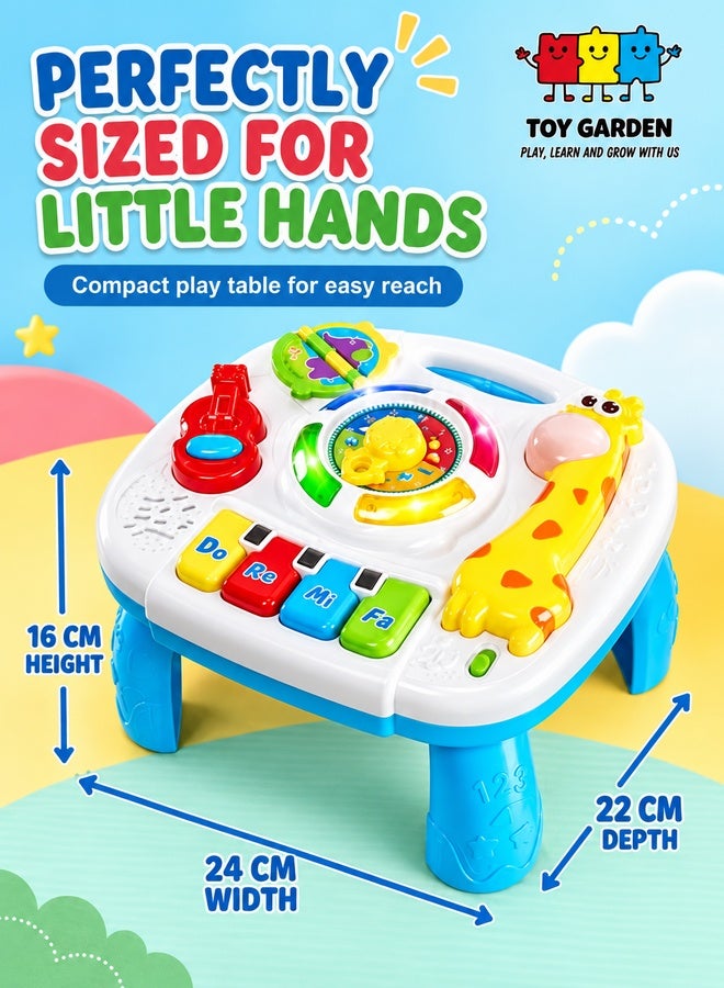 TOY GARDEN Baby Toys Musical Learning Table, Activity Table for Babies 18+ Months, Learning Center Gifts for Toddler Boys Girls - Image 4