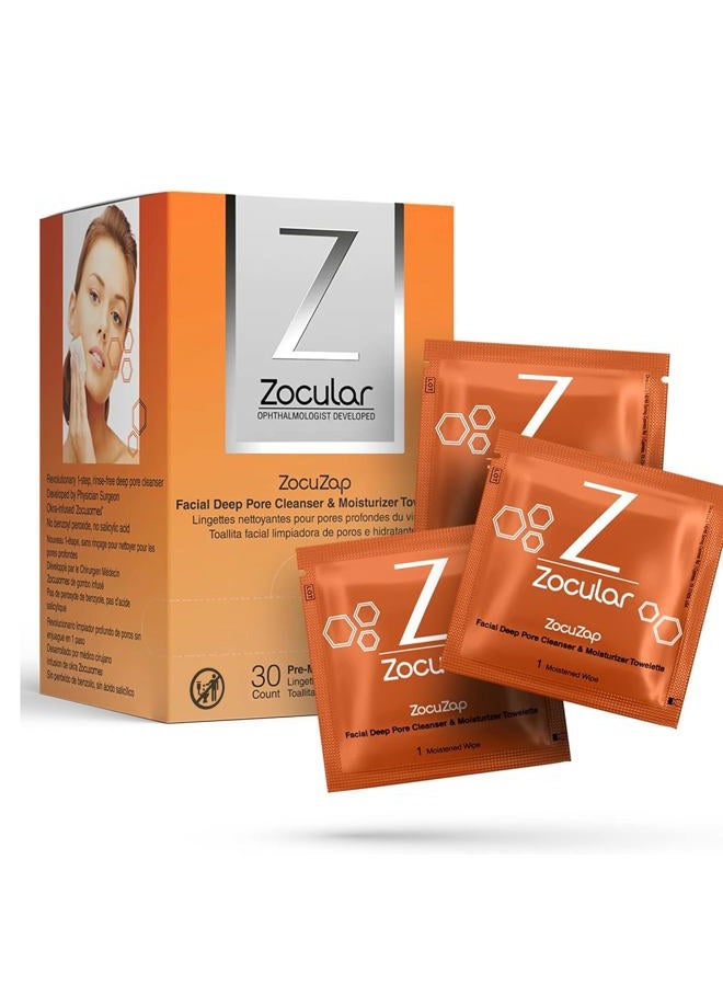 Zocular ZocuZap Once A Day Face Wipes (30CT) - Image 1