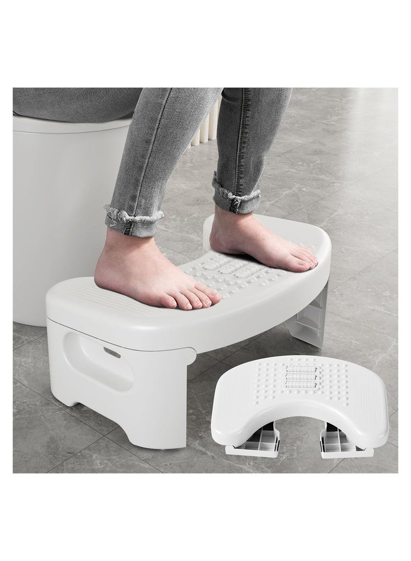 Squatty Potty for Adults, Foldable Toilet Stool Squat Adult, Prevent Constipation, Toilet Footstool For Better Bowel Movements, White - Image 2