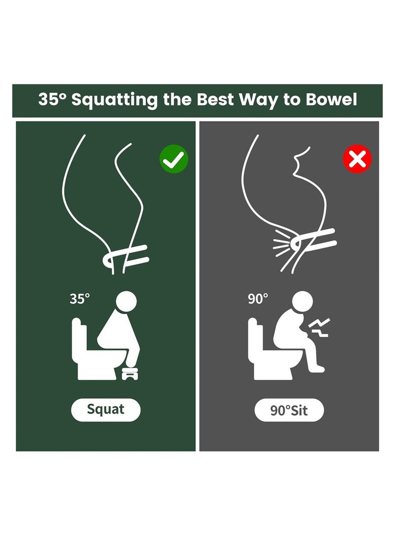Squatty Potty for Adults, Foldable Toilet Stool Squat Adult, Prevent Constipation, Toilet Footstool For Better Bowel Movements, White - Image 3