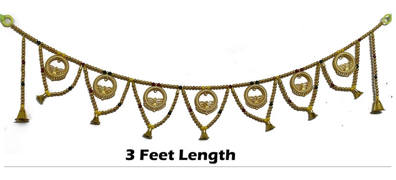 MARSHLAND Door Toran for Main Door Stylish for Home/Office/Shop Hangings for Handmade Traditional Bandarwal Decoration(Gold) Pack of 2 - Image 3