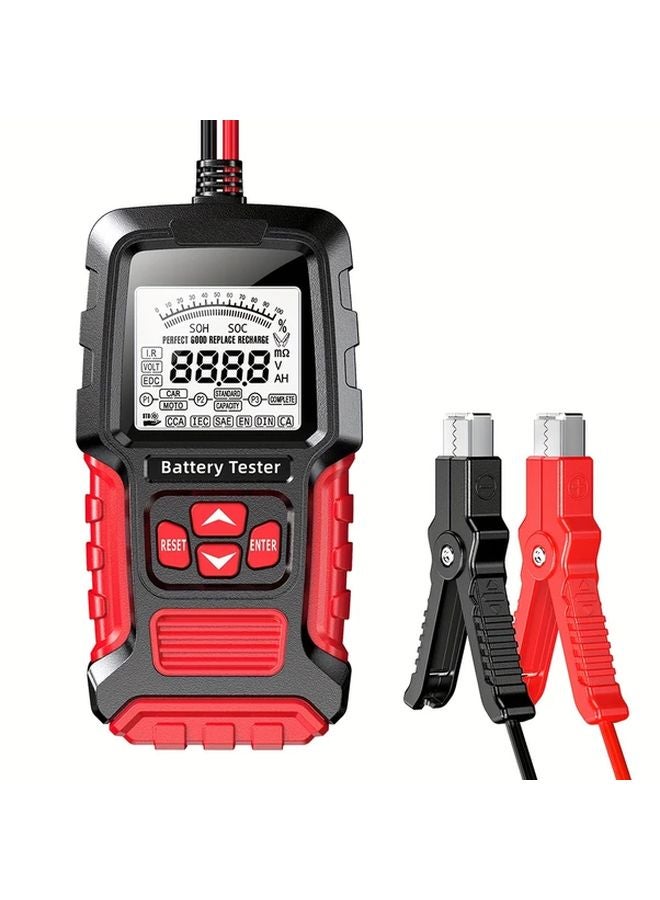 أحمر اختبار بطارية السيارة الثقيلة 12 فولت 24 فولت شاشة رقمية محلل تحميل شاحن - Image 4