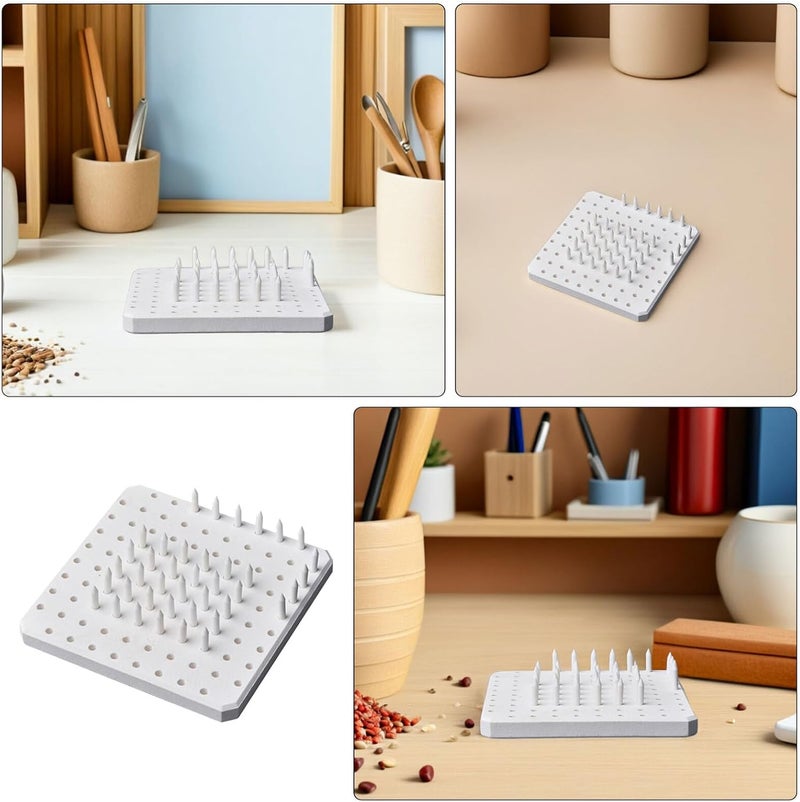 RUNROTOO Porous Refractory Mat with Small Kiln Support Nails 60pcs High Temperature Resistant Pottery Kiln Accessories for Ceramic Sculpting - Image 3