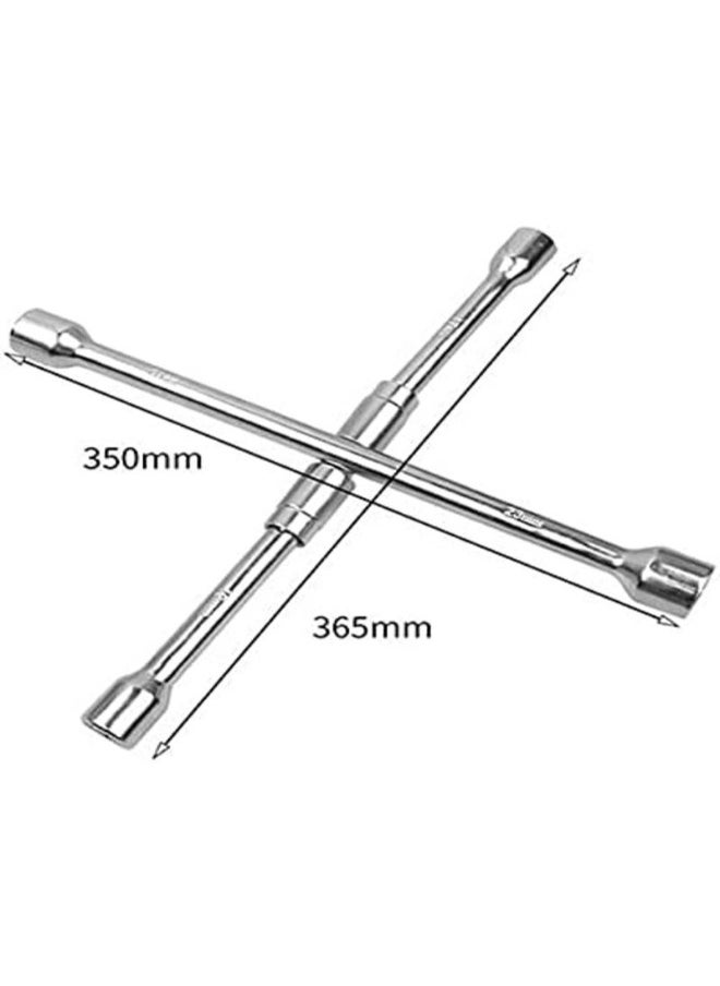 Generic - Tire Folding Lug Wrench - Foldable Iron Compact 4-Way Cross Wheel Brace Wrench - Socket Lug Nut Removal Tool for Car & Truck Tire Change - Image 1