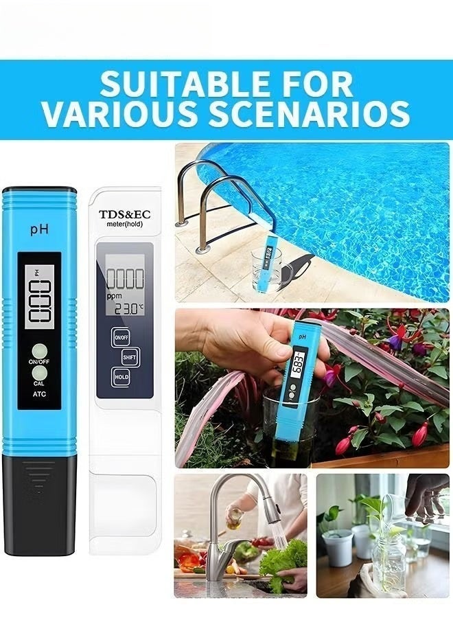 اختبار جودة المياه,عداد PH الرقمي و TDS Meter Combo Kit,اختبار جودة المياه,المعايرة التلقائية,مجموعة مثالية للحوض,حمام سباحة,مياه الشرب,, - Image 5