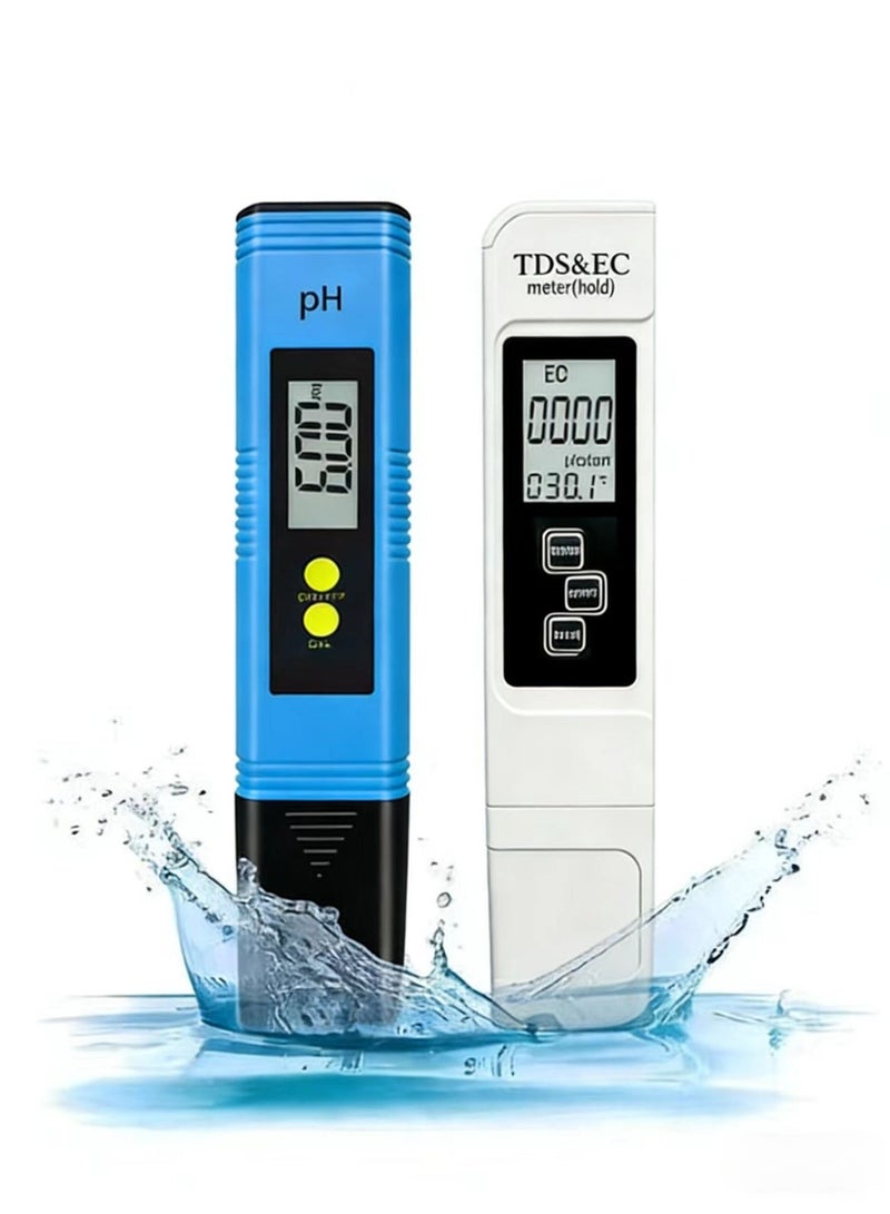 اختبار جودة المياه,عداد PH الرقمي و TDS Meter Combo Kit,اختبار جودة المياه,المعايرة التلقائية,مجموعة مثالية للحوض,حمام سباحة,مياه الشرب,, - Image 1