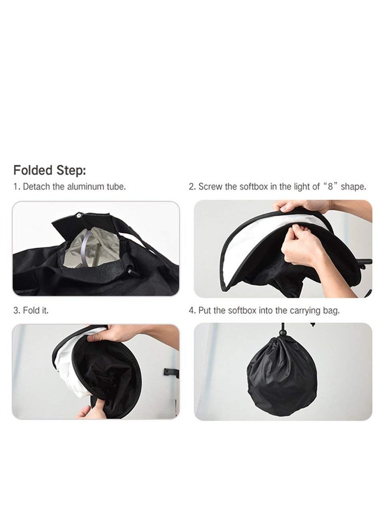 Zikra Camera Flash Bounce Diffuser Light Softbox, for All speedlight Photography Conical Softbox RS18 17"x 7" - Image 5