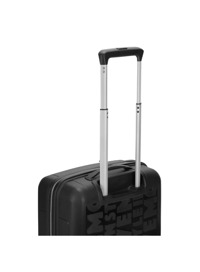 Skybags Play Cabin 20 Inch Polypropylene(PP), 4 Spinner Double Wheel Trolley Bags for Travel, Hard Case Lightweight Bag with TSA Lock, Tough Suitcase for Travel (Small), Black