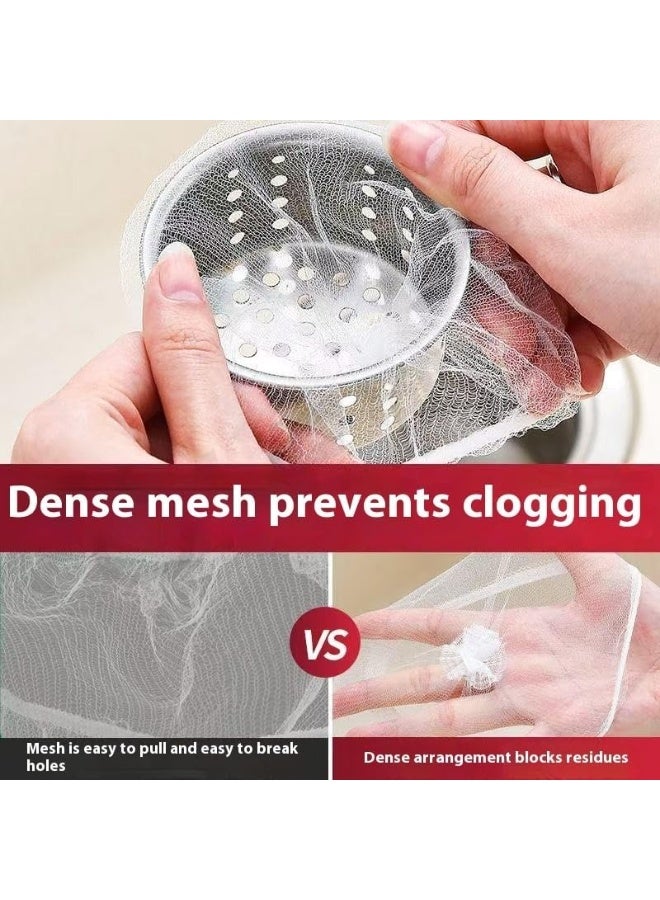 Kitchen Sink Strainer Mesh Bag - Disposable Mesh Sink Strainer Bags Durable Elastic Mouth Kitchen Drain Strainer Net Bag For Filtering Food Scraps 200 Pack - Image 4
