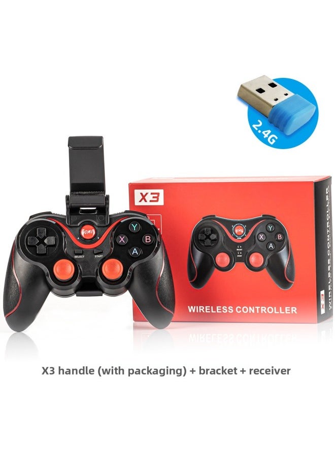 X3 Wireless Bluetooth Game Controller Direct Connect Android Ios Mobile Game Controller For Pubg Mobile-Product Color:X3 Handle + Bracket + Receiver (default Cross Key)  - Image 1