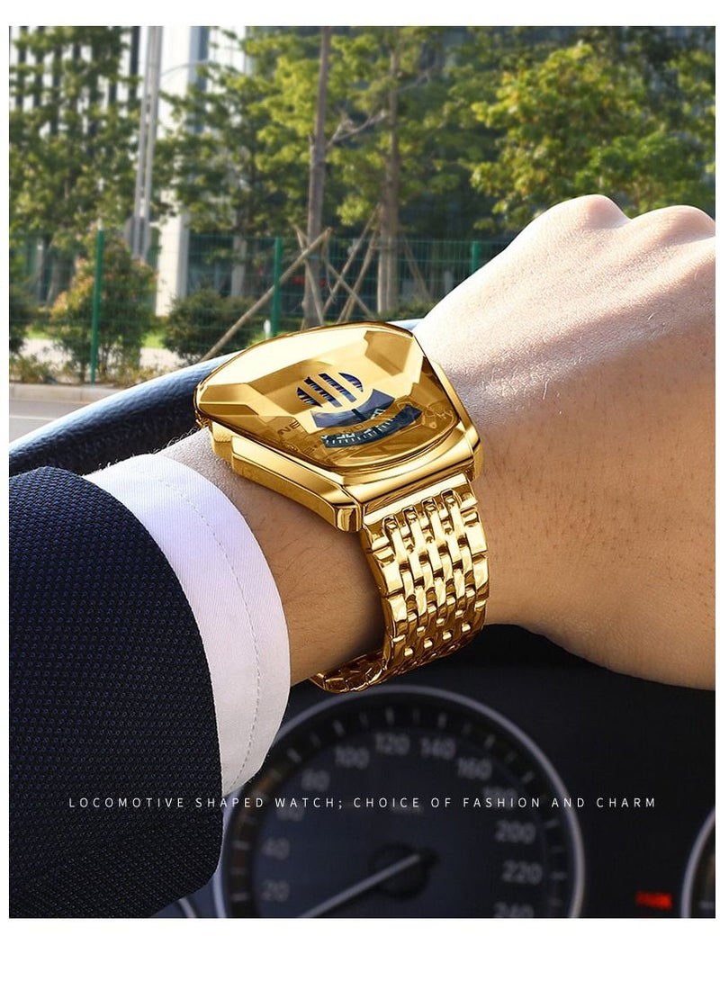 هاورسلي ساعة يد رجالية فاخرة HOURSLY Trend Cool ساعة يد رجالية بتقنية الفولاذ المقاوم للصدأ ساعة كوارتز عصرية للرجال - Image 4